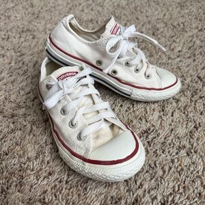 Converse Chuck Taylor All Star low-top sneakers white canvas youth size 13